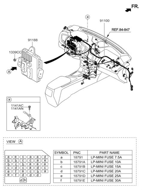 Kia 919552T010 Instrument Panel Junction Box Assembly 